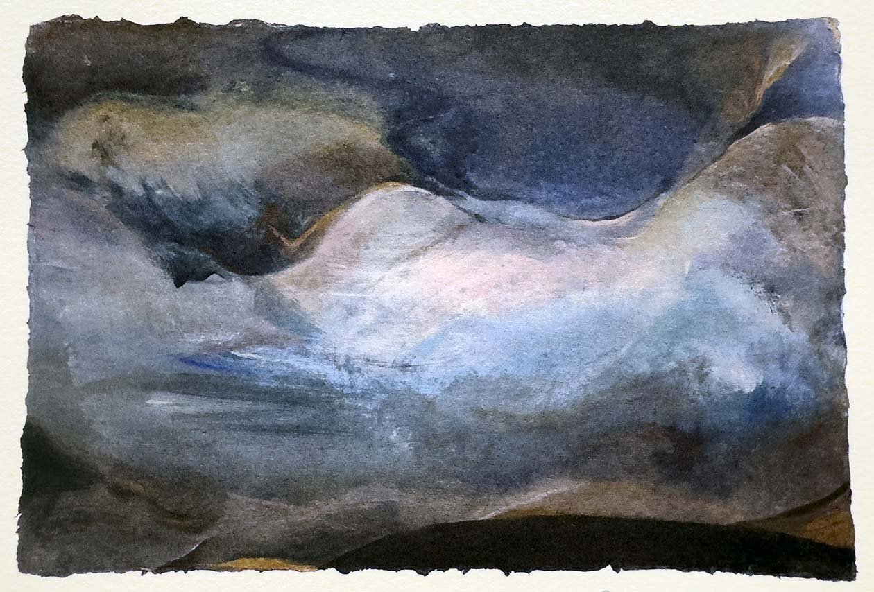 SEA Painting, Water Media on Handmade Paper