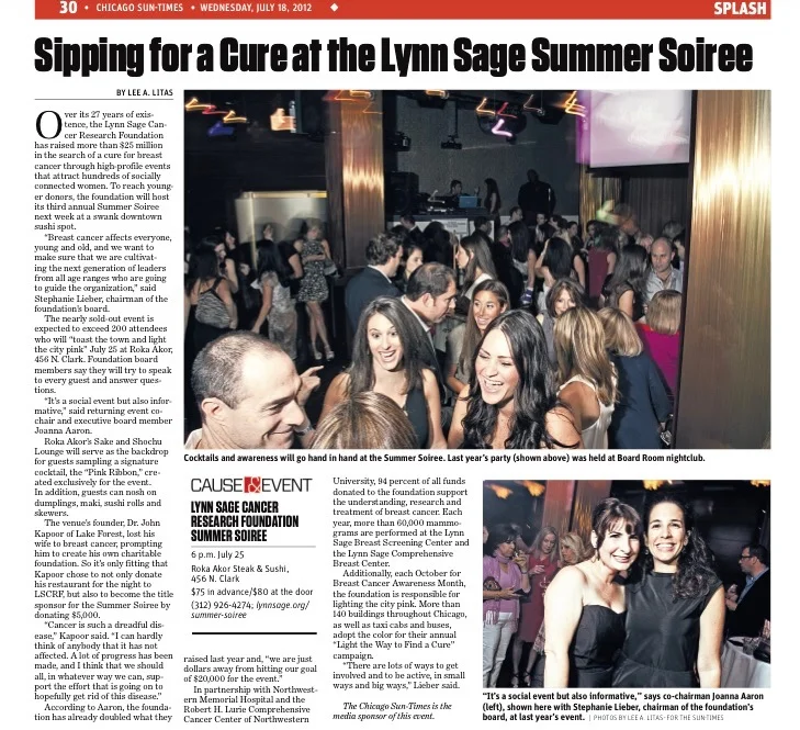 SPLASH, Chicago Sun-Times