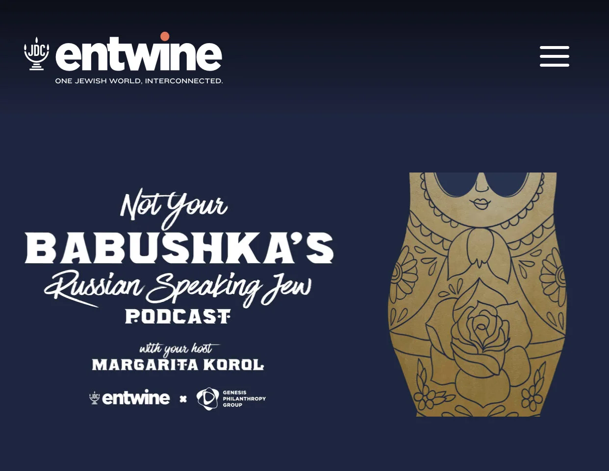 Interview with Margarita Korol for her #jdcentwine podcast speaking about my outreach work for limited-English speaking elderly