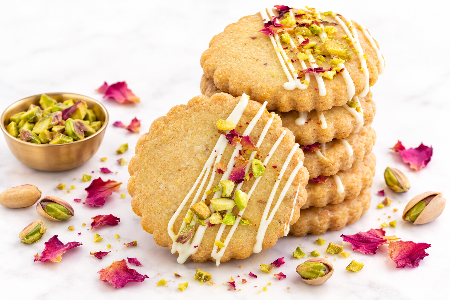   Rose Pistachio Cookies  