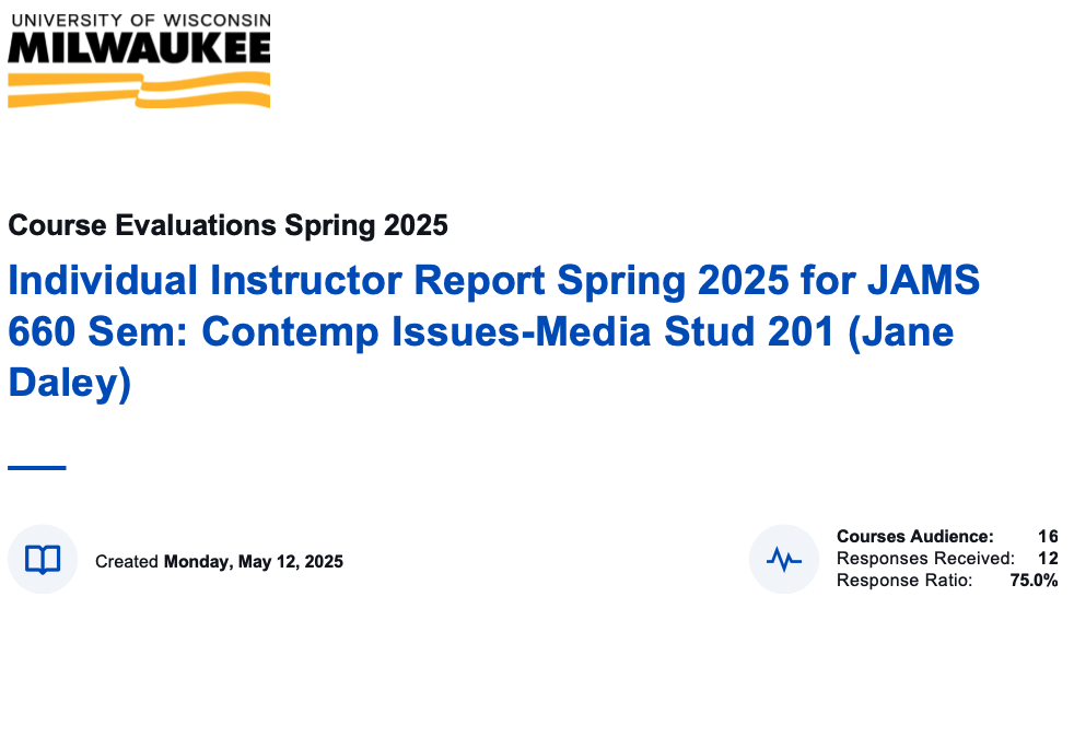 Spring 2025 Environment &amp; Media