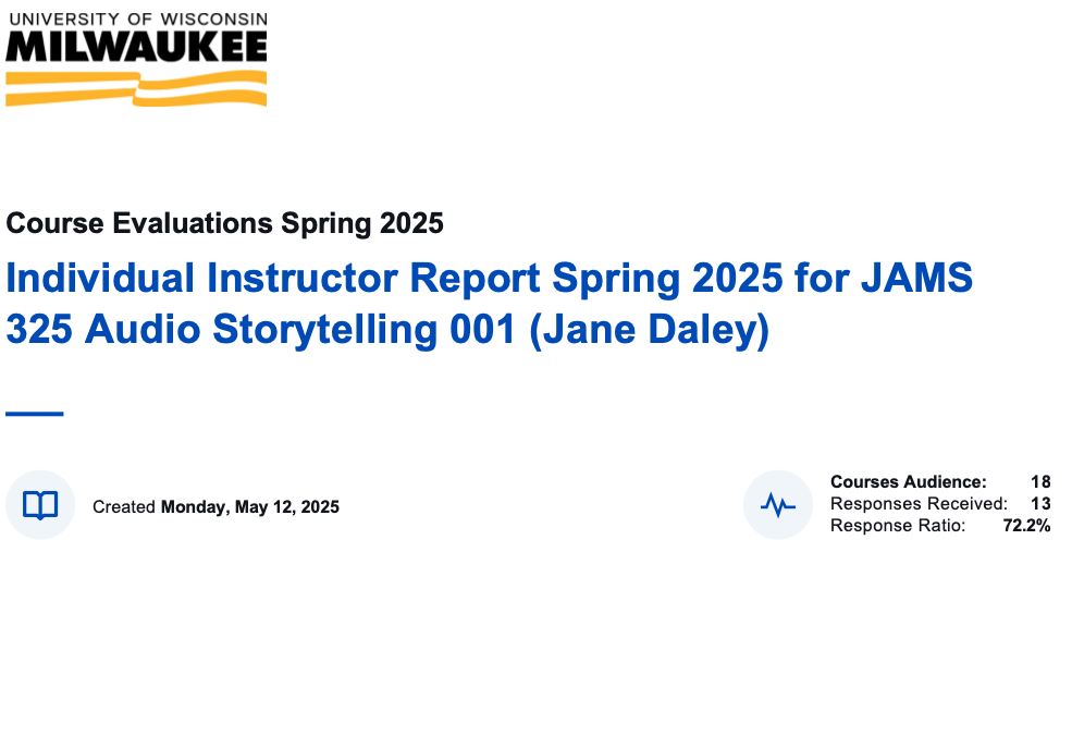Spring 2025 Audio Storytelling