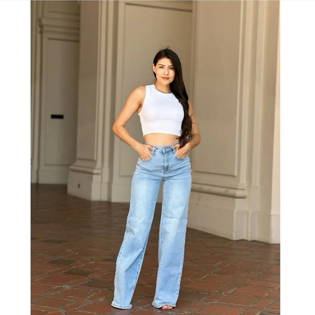 The fall #denim you need! 

search: Karley wide-leg denim shop // #shopsohostyle.com #linkinbio☝️