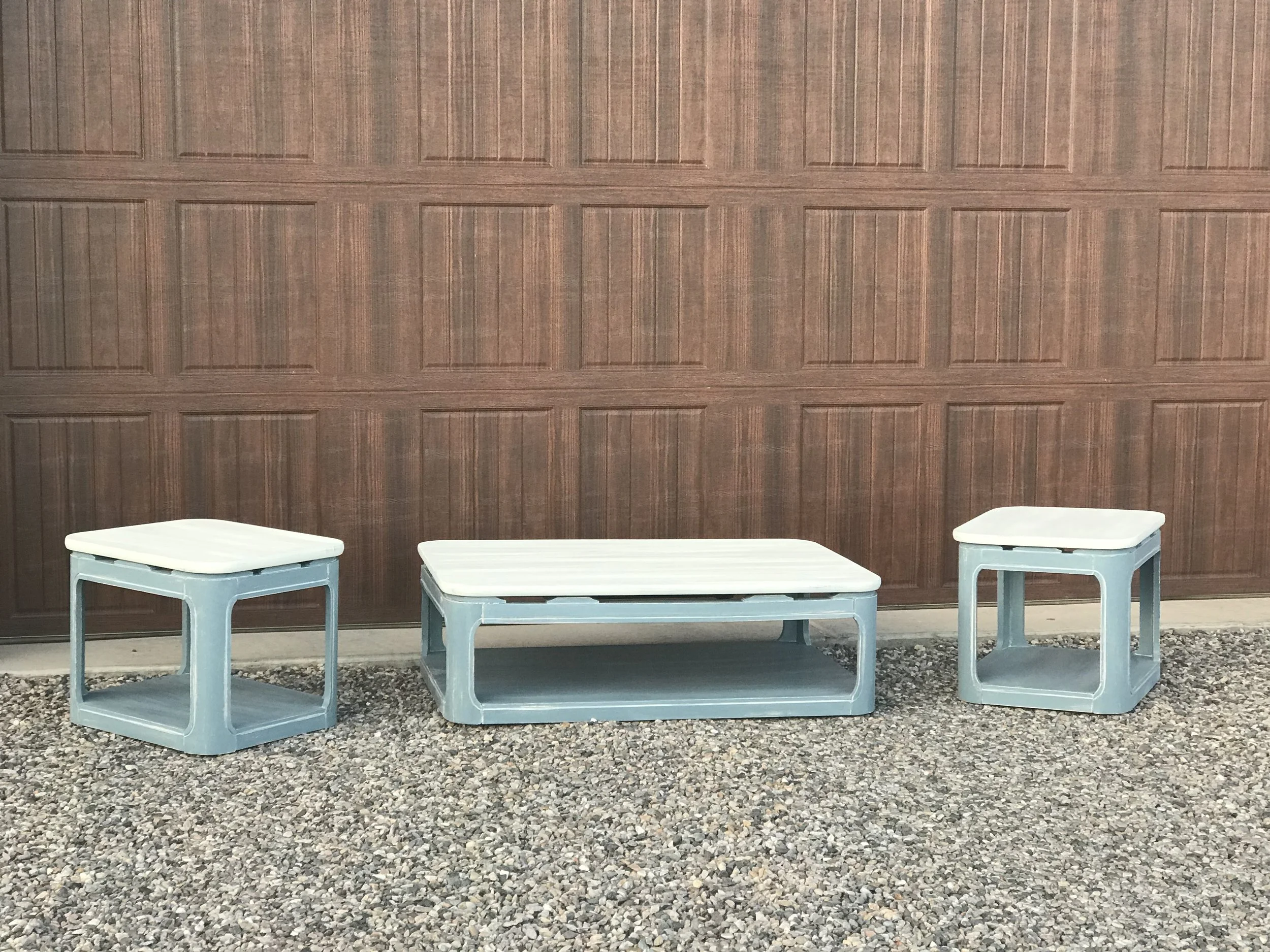 Bachelor Style Coffee Table & 2 End Tables