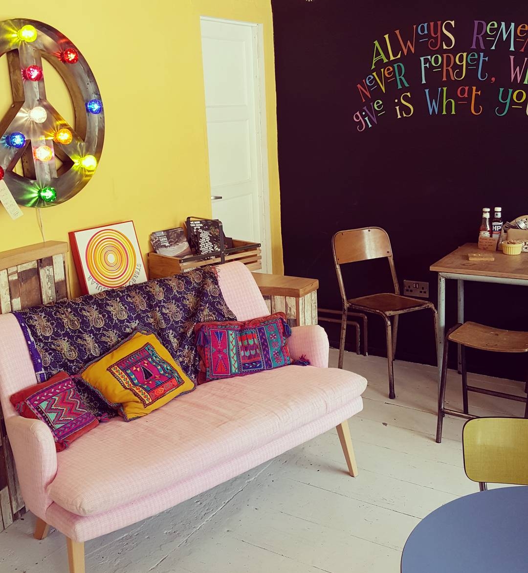 I know it would be covered in banana within 5 seconds of coming through the door but I still lust after a pink sofa!