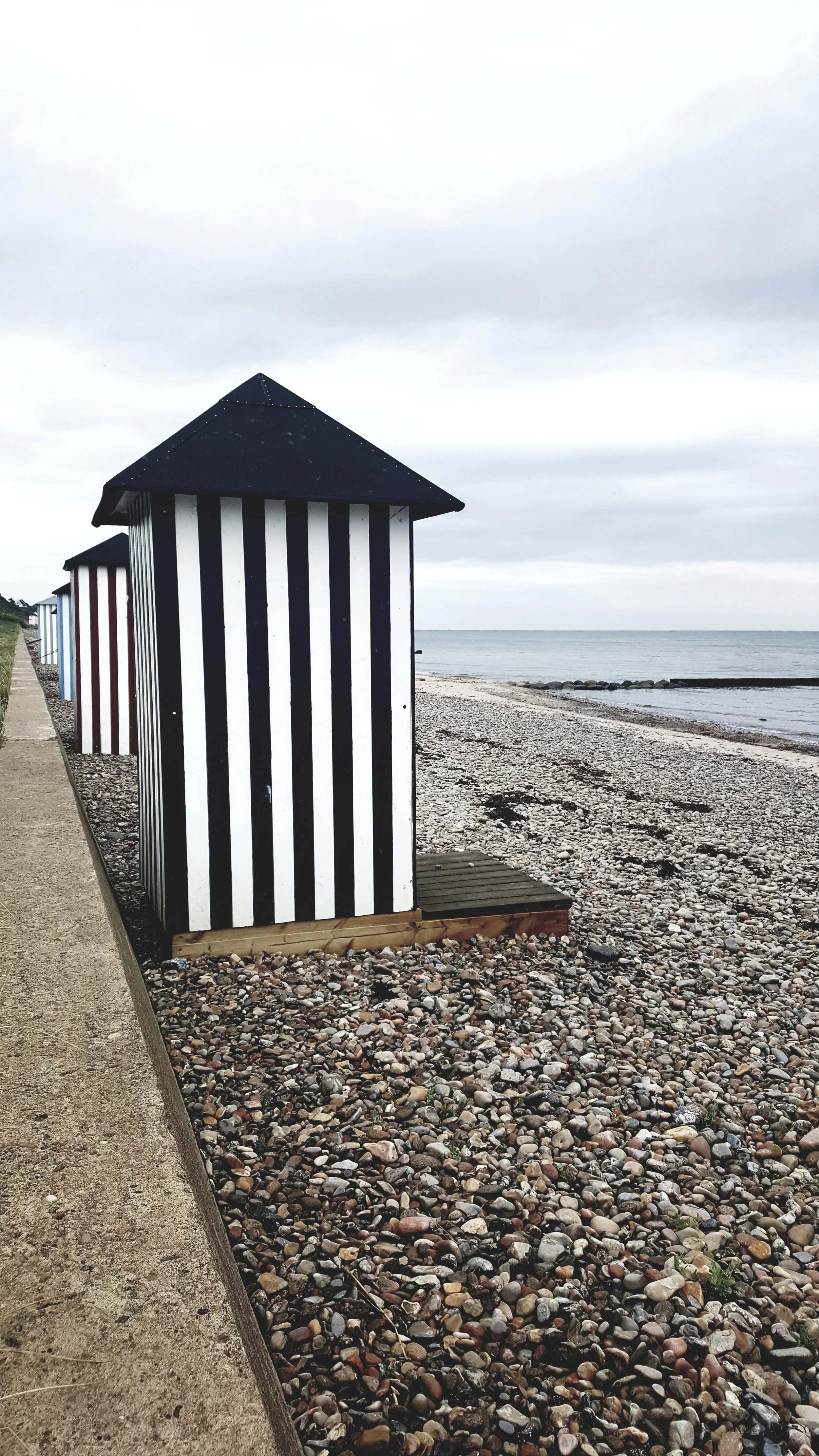 Beautiful beach huts dotted the coast as we drove to Tisvildeleje