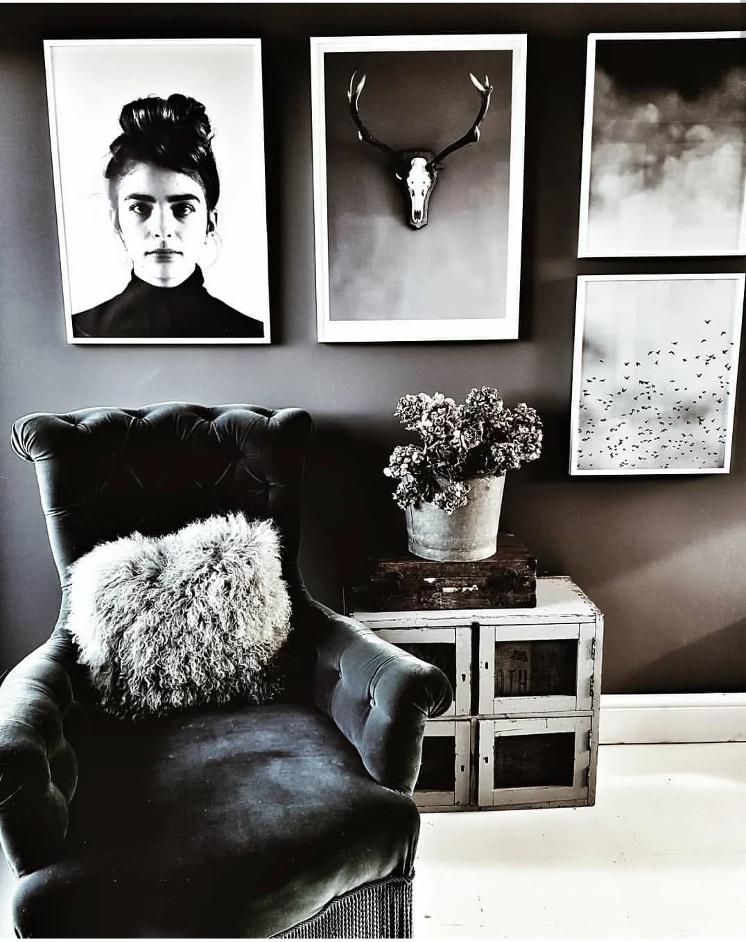 The new gallery wall with prints from We are Amused and Desenio
