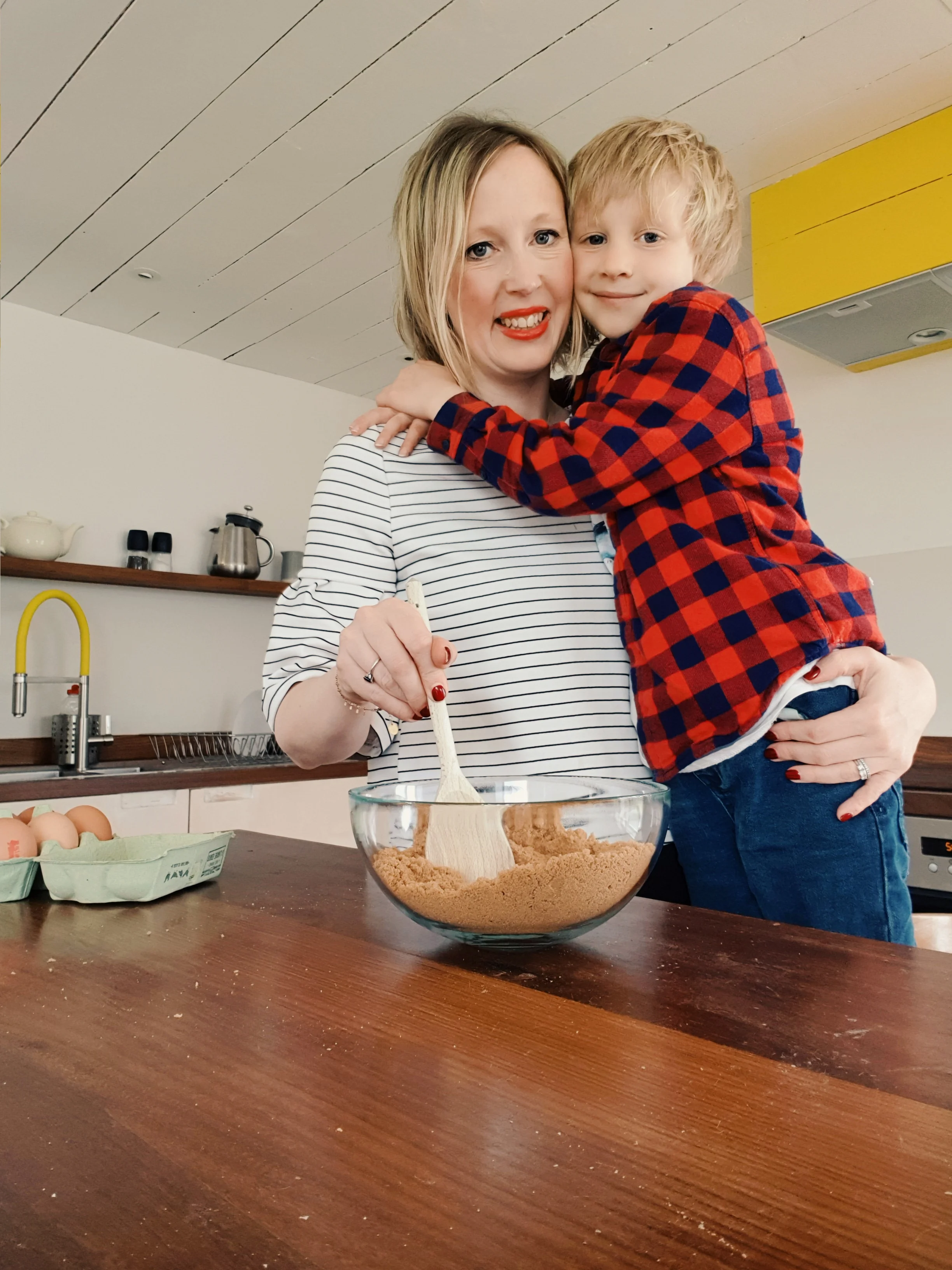 The arrival of my junior bakers meant things were about to get messy!