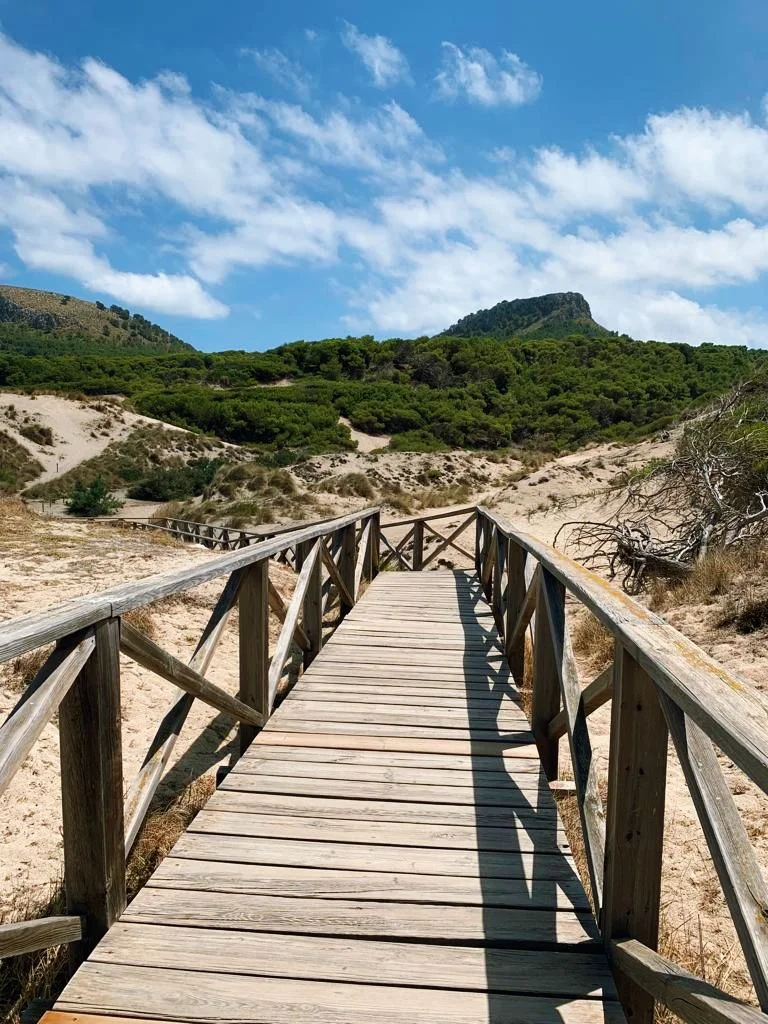 A walkway leading away from Cala Mesquida to Cala Torta