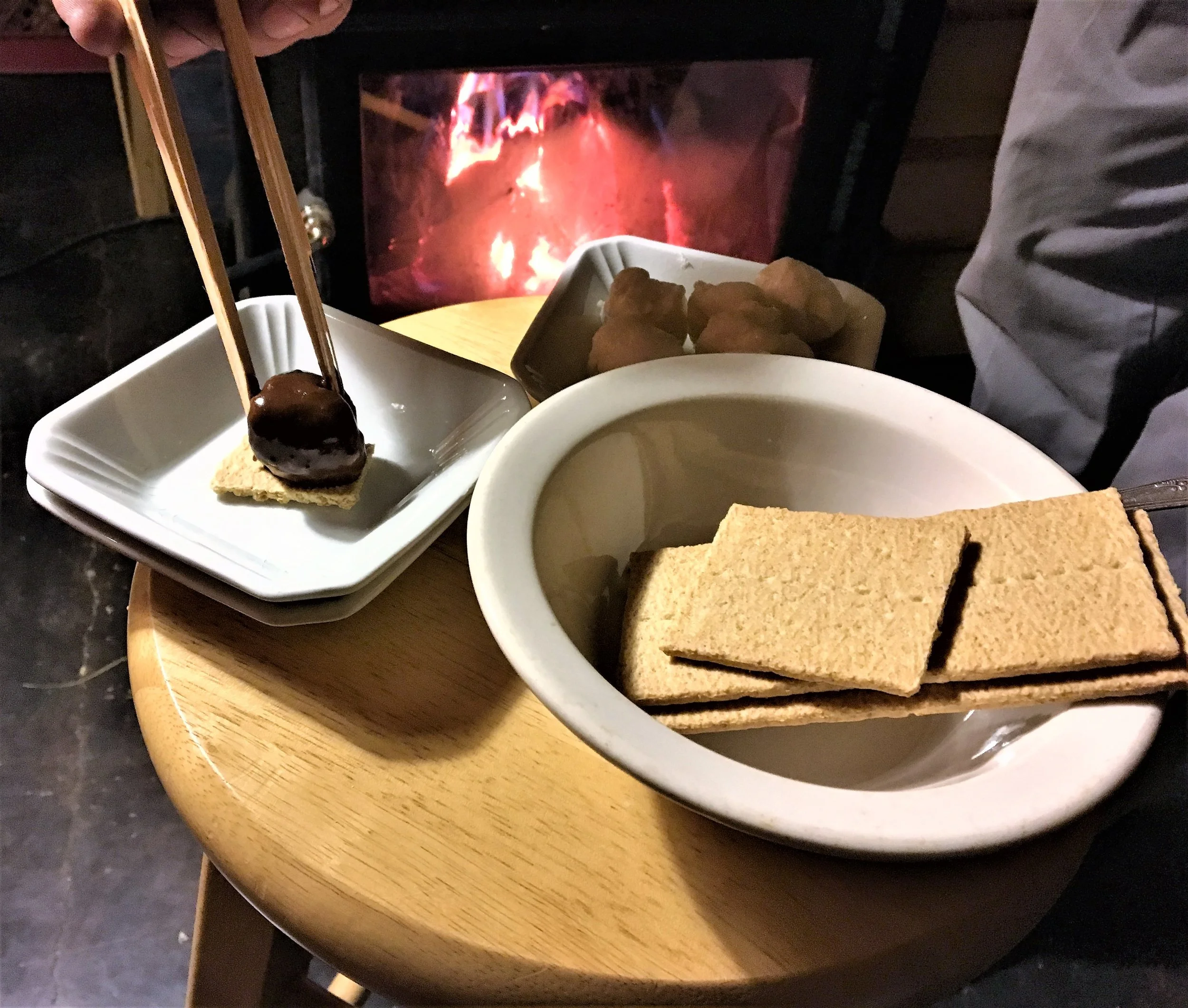 Spiked Chocolate Fondue S'mores