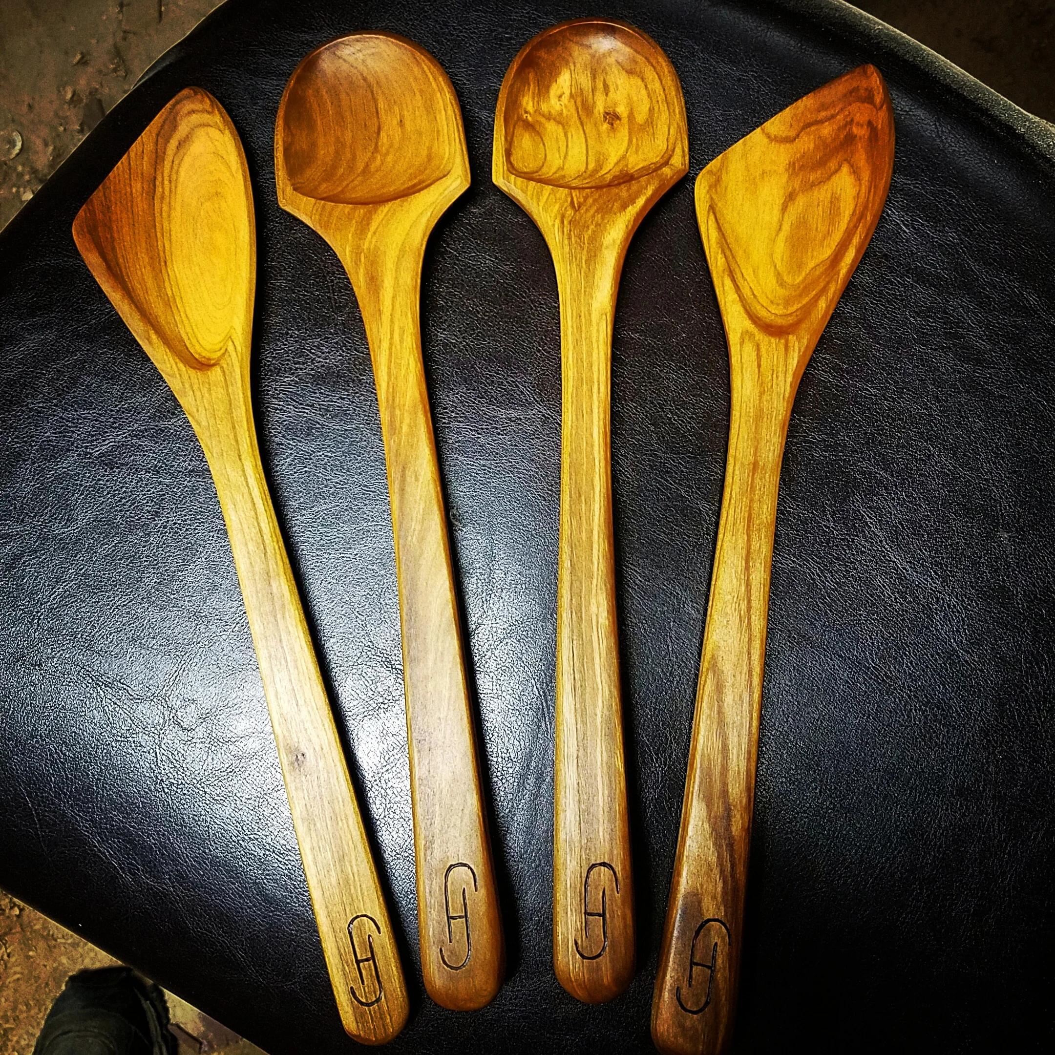 Double Two Piece Cherry Cooking Spoon Sets