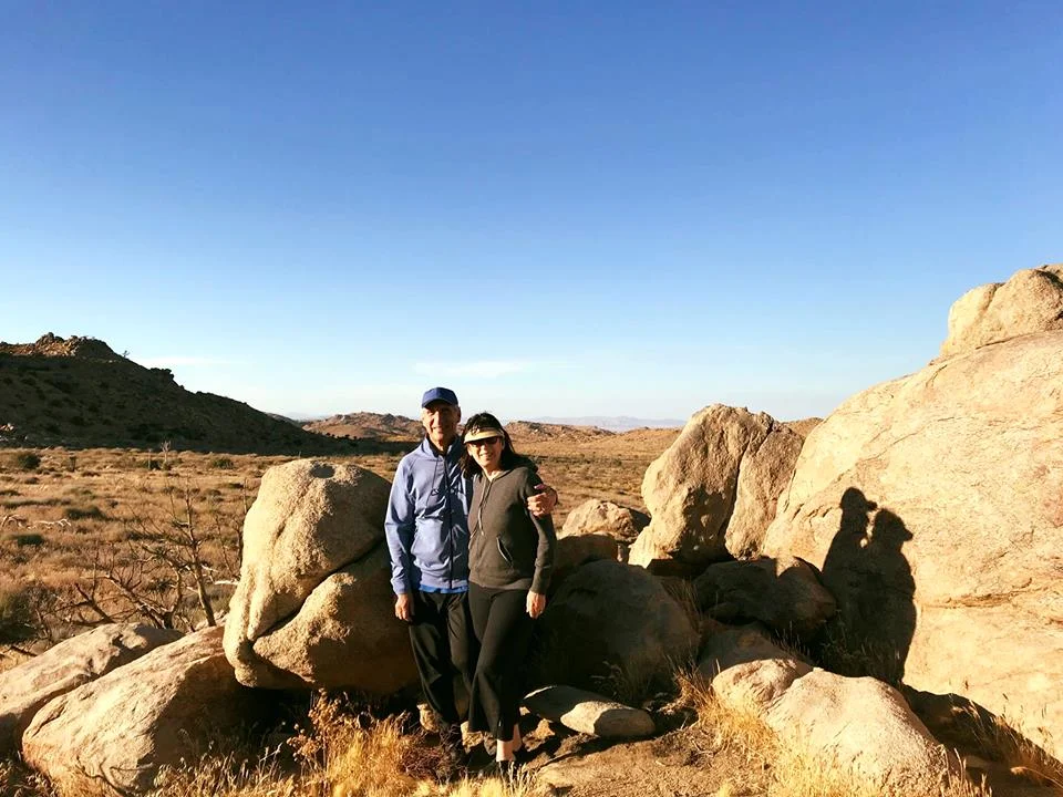 Cecile & Me Joshua Tree boulders.jpg