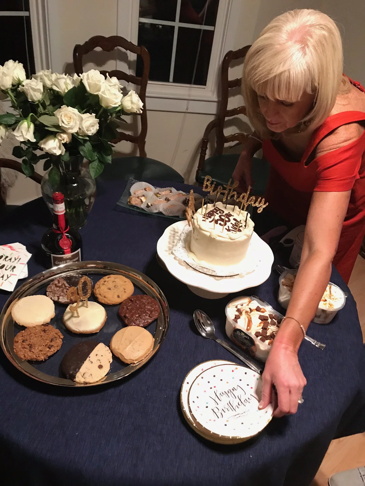 Kim setting up dessert table .jpg