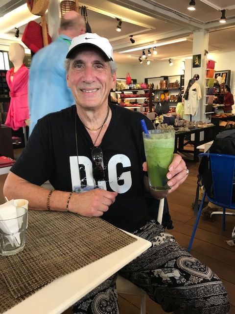 Dennis at Angkor Cafe cooling off w Lime mint shake.jpg*.jpg