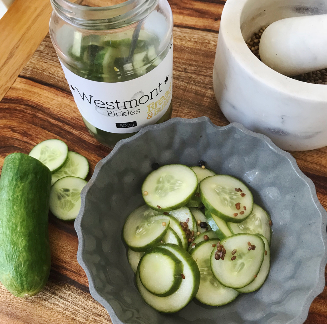 Quick Pickled Cucumbers - stetted