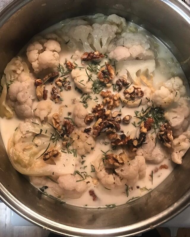 I have a Cauliflower, Walnut &amp; Rosemary soup recipe on my website that is to die for... you should definitely make it. Cauliflower is JAM PACKED with vitamin C, fiber and B vitamins. It feeds the healthy bacteria in your gut and assists in reduci