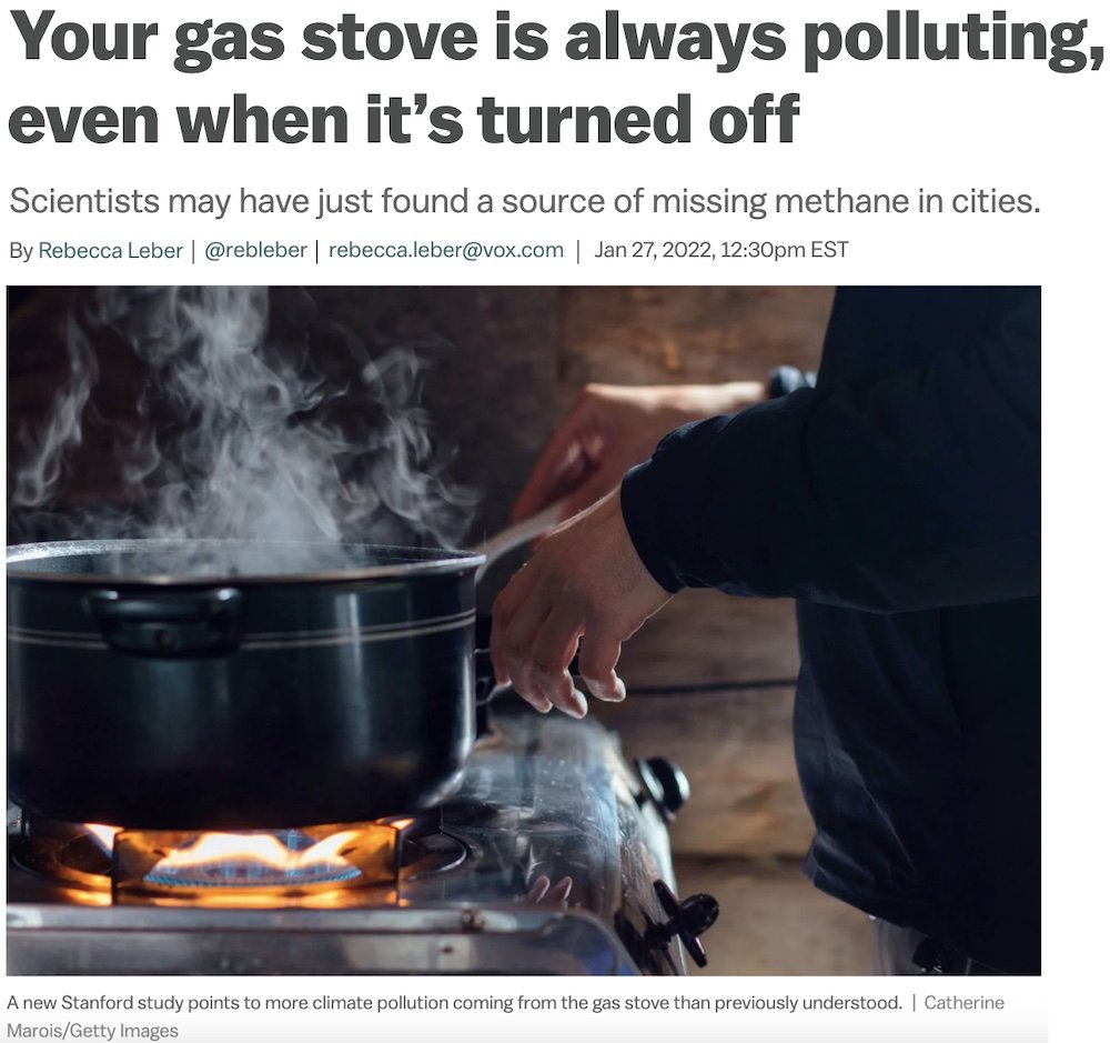 Your gas stove is warming the climate — even when it's turned off
