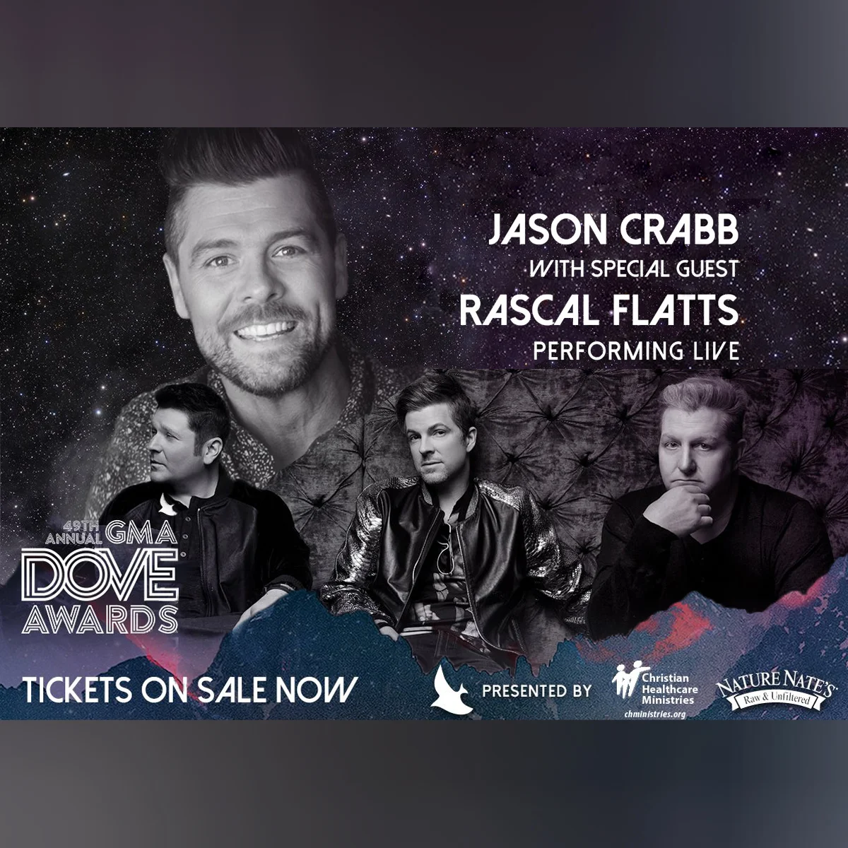JASON CRABB JOINED BY RASCAL FLATTS FOR SPECIAL GMA DOVE AWARDS PERFORMANCE