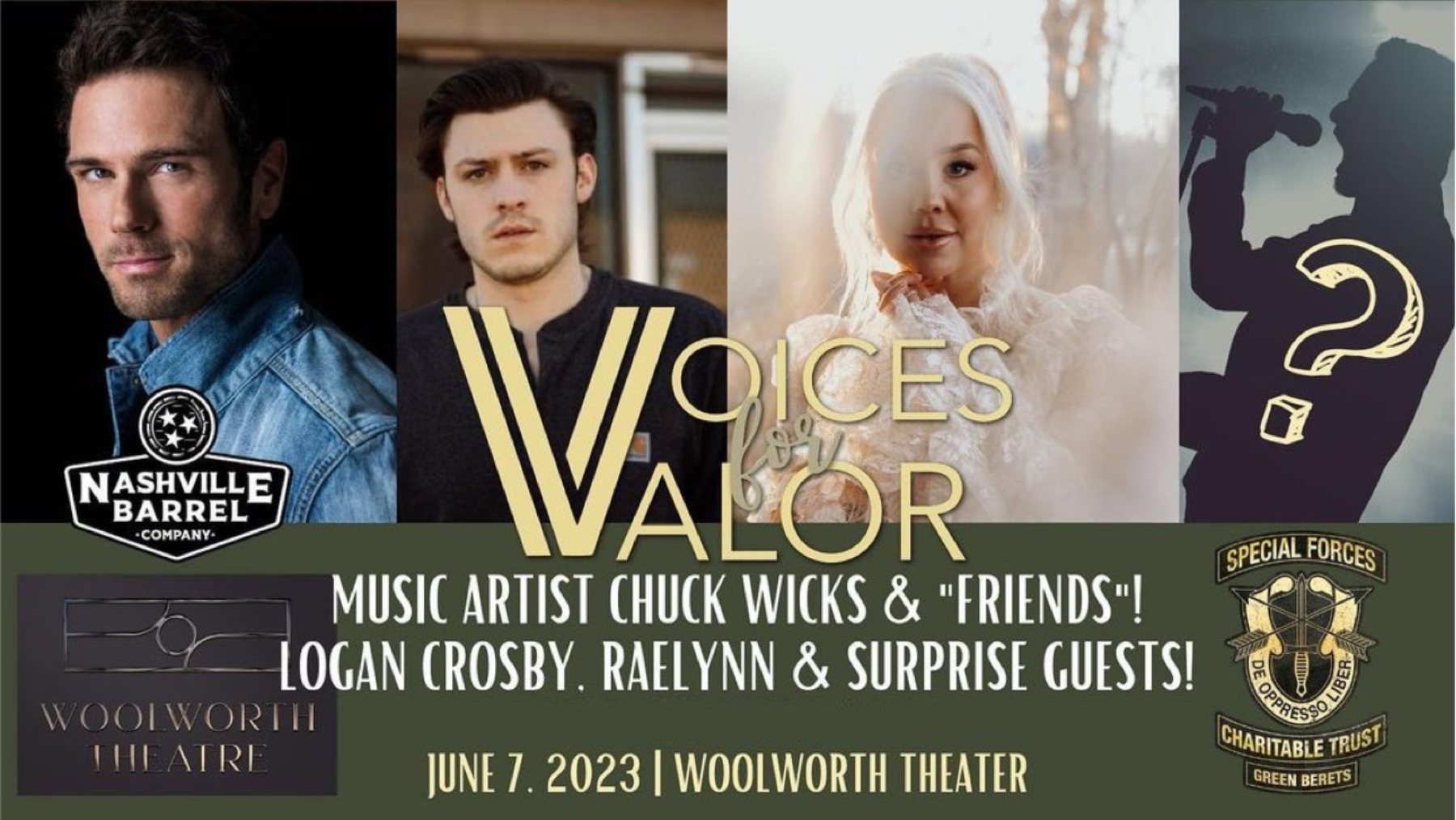 Chuck Wicks Presents Voices for Valor, Benefiting the Special Forces Charitable Trust