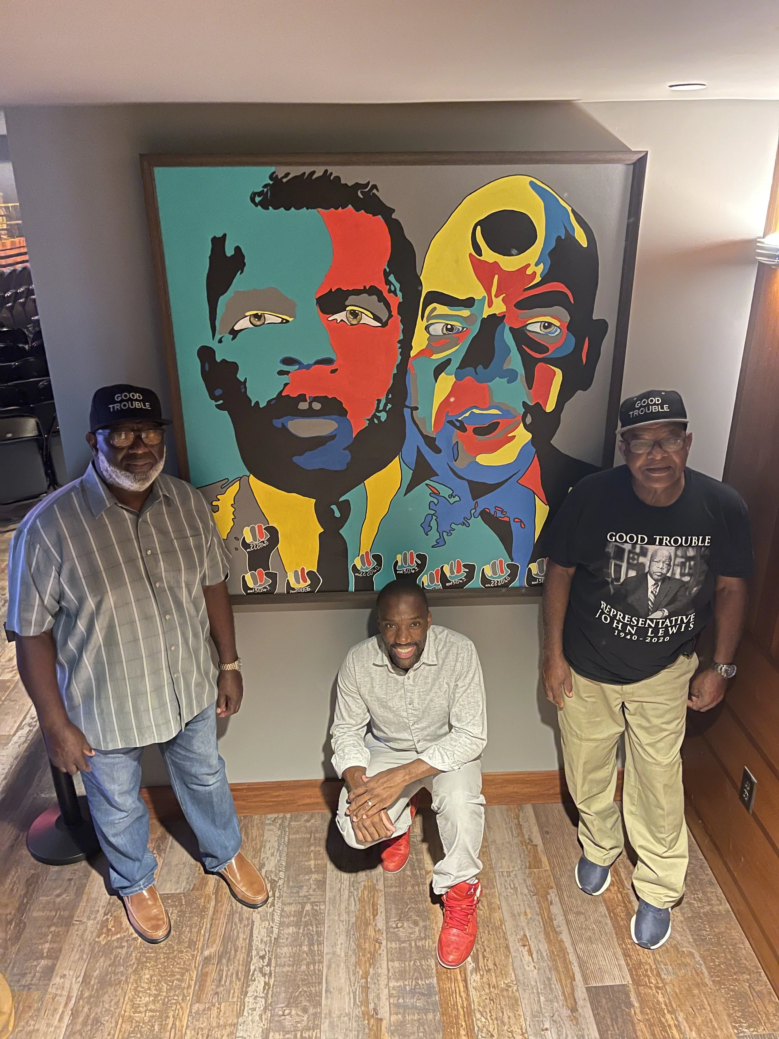 Civil Rights Leader John Lewis Honored by Artist Michael Tumelo Moloi on International Artist Day Amidst Historic Woolworth Theatre's Legacy