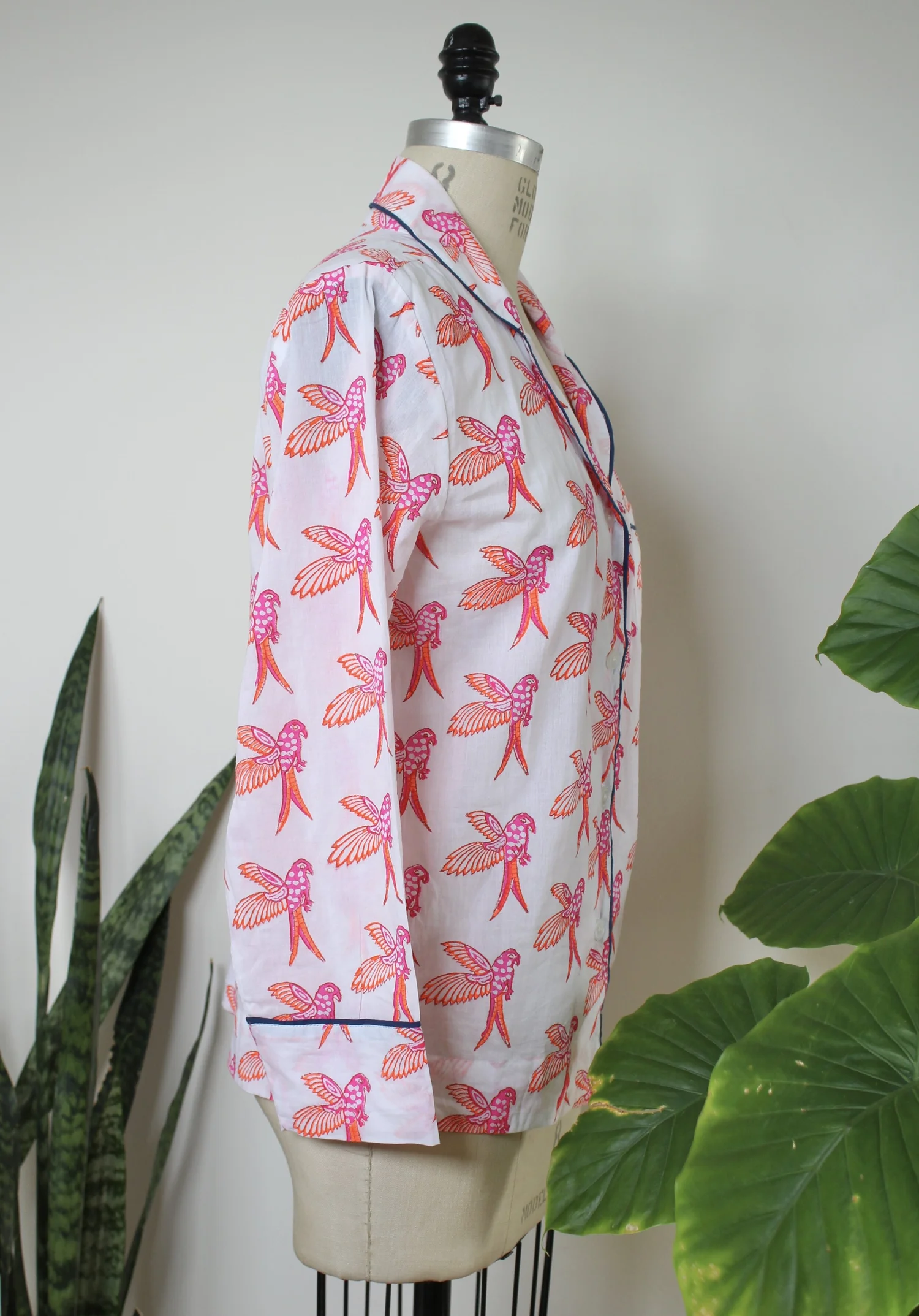 SZ Blockprints: Neon Parrots PJ shirt — The Swellife 