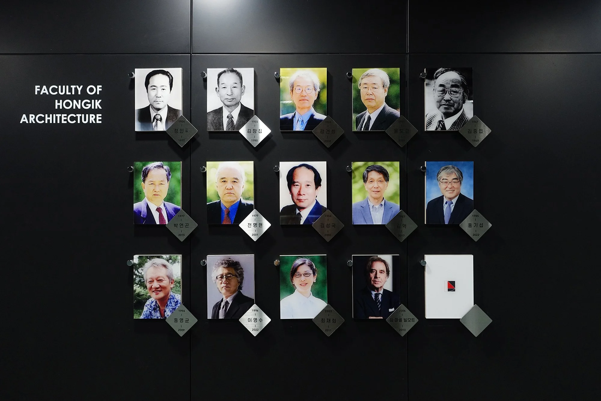 Hongik School of Architecture Faculty Photowall