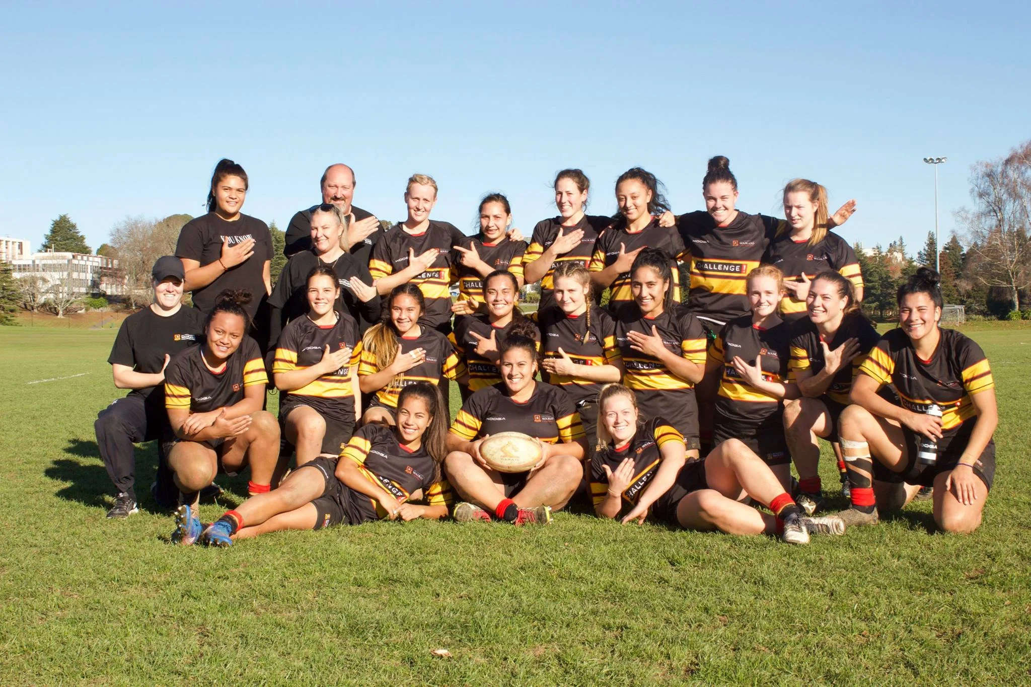 The Varsity Womens Team after their 93-0 victory over Southern United in the semi-final.