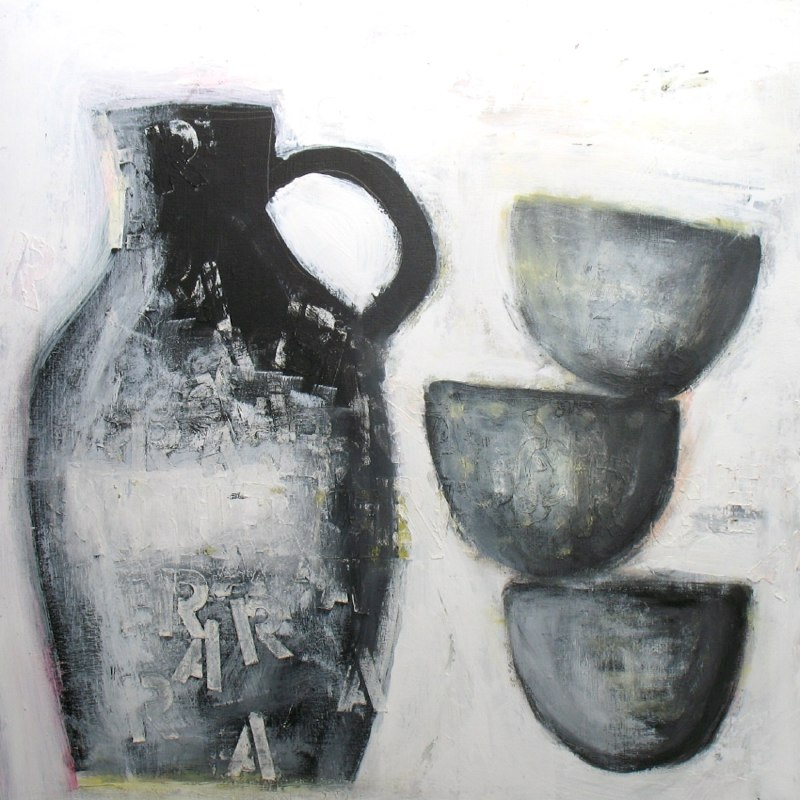 black jug with 3 bowls