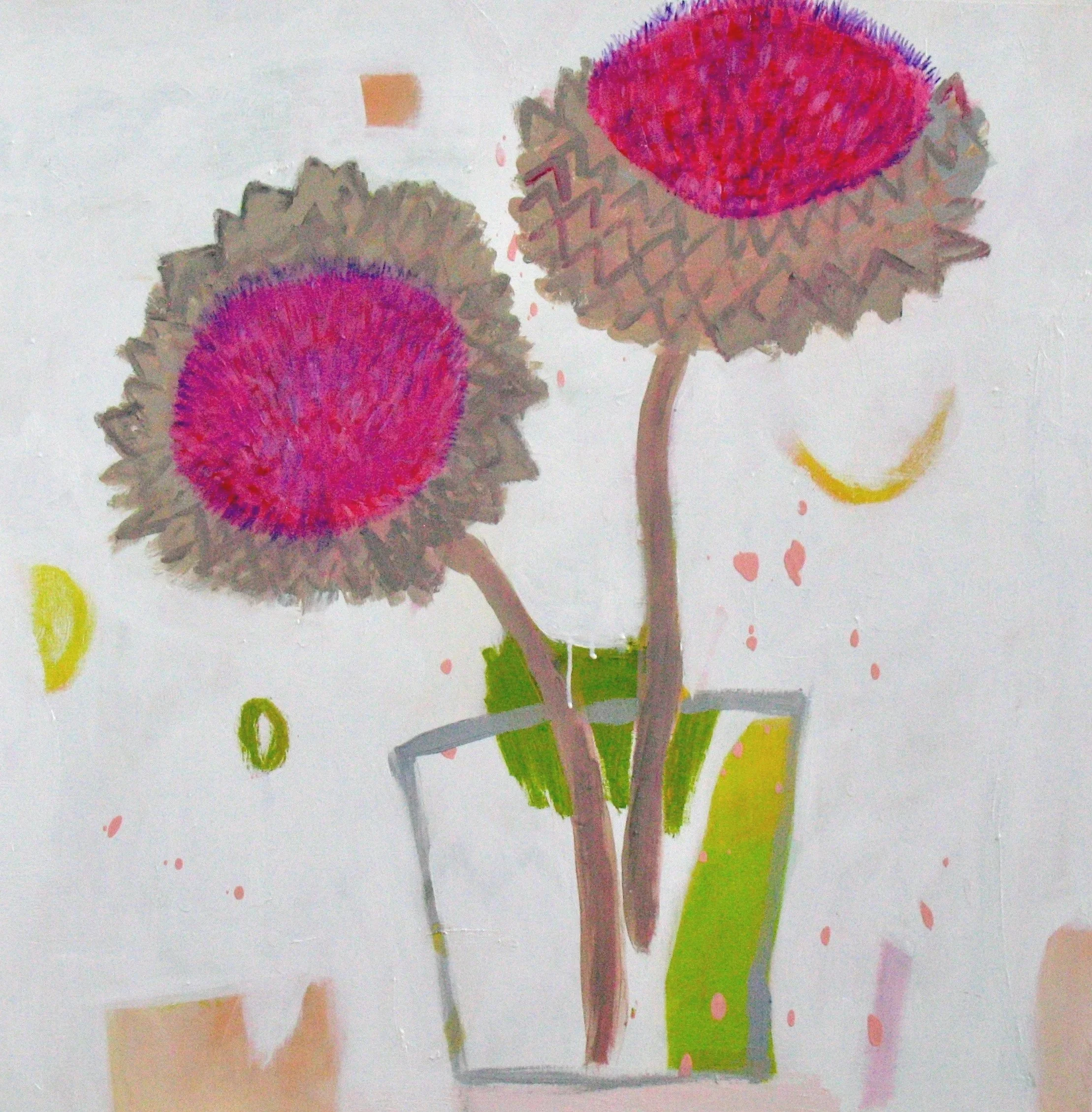 artichoke flowers in vase