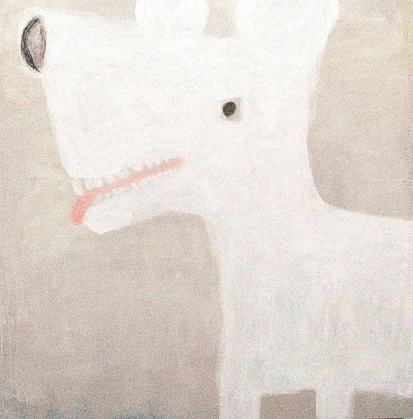 white dog