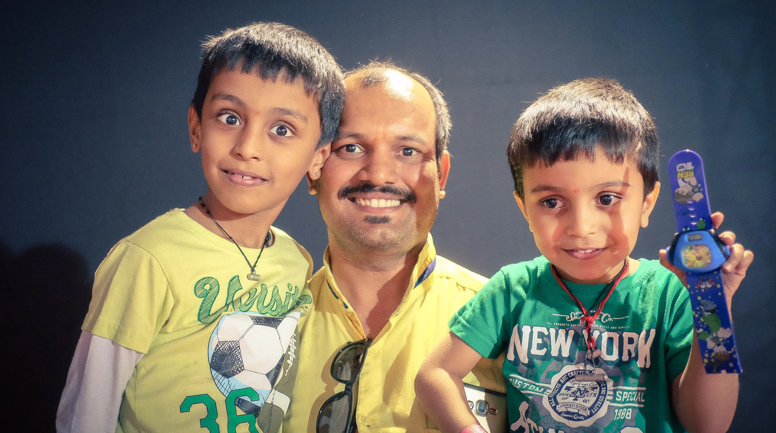 Mr. Raghavendra Kamat and his sons at our concert yesterday