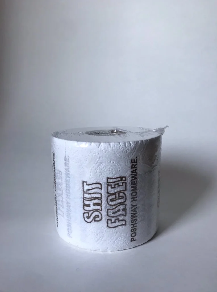 BLUE FACE! TOILET TISSUE