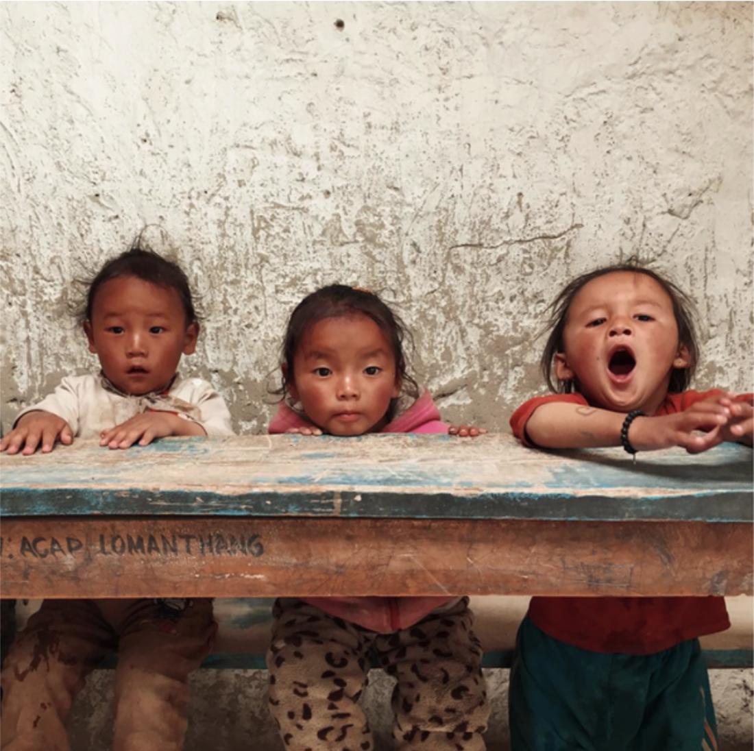 Namgyal (2/2): 2) There are less than ten students at the school in Namgyal. They all squeeze onto two benches in a room with nothing but a chalkboard and a few torn posters on the wall. The school houses toddlers and teenagers, but only one "curriculum." When we arrived, the oldest kid was reciting the alphabet and the younger ones were echoing her, chanting in unison. Lhakpa, a teacher and member of our volunteer team (who grew up in a village not far from Namgyal), had a day full of fun activities planned for the kids. She read stories to them. She taught them about proper brushing and hand-washing techniques. And when she brought out paintbrushes and watercolors, they were overjoyed. Most of them had never seen paint before! I still can't wrap my head around the fact that had I been born a generation earlier, I would probably be living in a village and attending a school just like the one in Namgyal. Instead, I live thousands of miles away in one of the most technologically advanced places in the world, and I get to study at a prestigious global university. I am so, so lucky. Chances are, if you're reading this, you've probably also had the privilege of studying at a school that's not limited to a single room and rote memorization. We are so, so lucky. And I think we tend to forget that way more often than we should. My parents always tell me to put my education before anything else, advice I've neither gone against nor truly adhered to. I've skipped my fair share of classes in the past and I probably will sleep through a few morning lectures in the future. But I'm trying to acknowledge my luck and pay a little bit of it forward, in hopes that some of it will make its way to the kids in Namgyal.