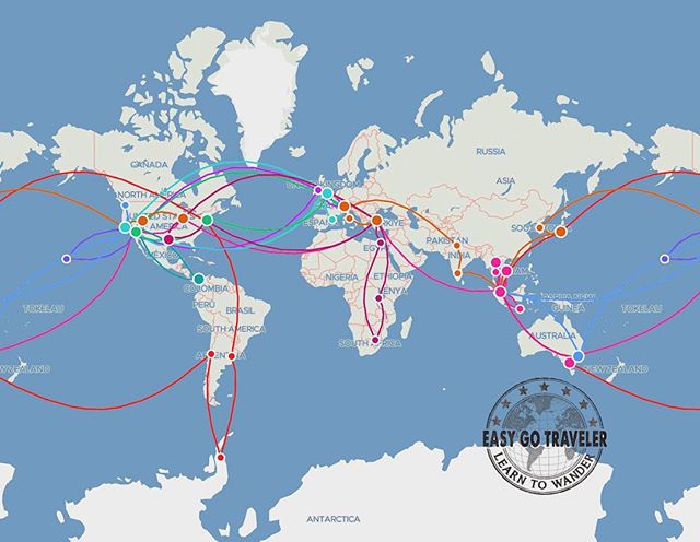 What a way to finish the year! Easy Go Travelers will be on all 7 continents this holiday season. We wish you all safe travels and Happy Holidays! #EasyGoTraveler #LearnToWander #Travel #Map #Destinations