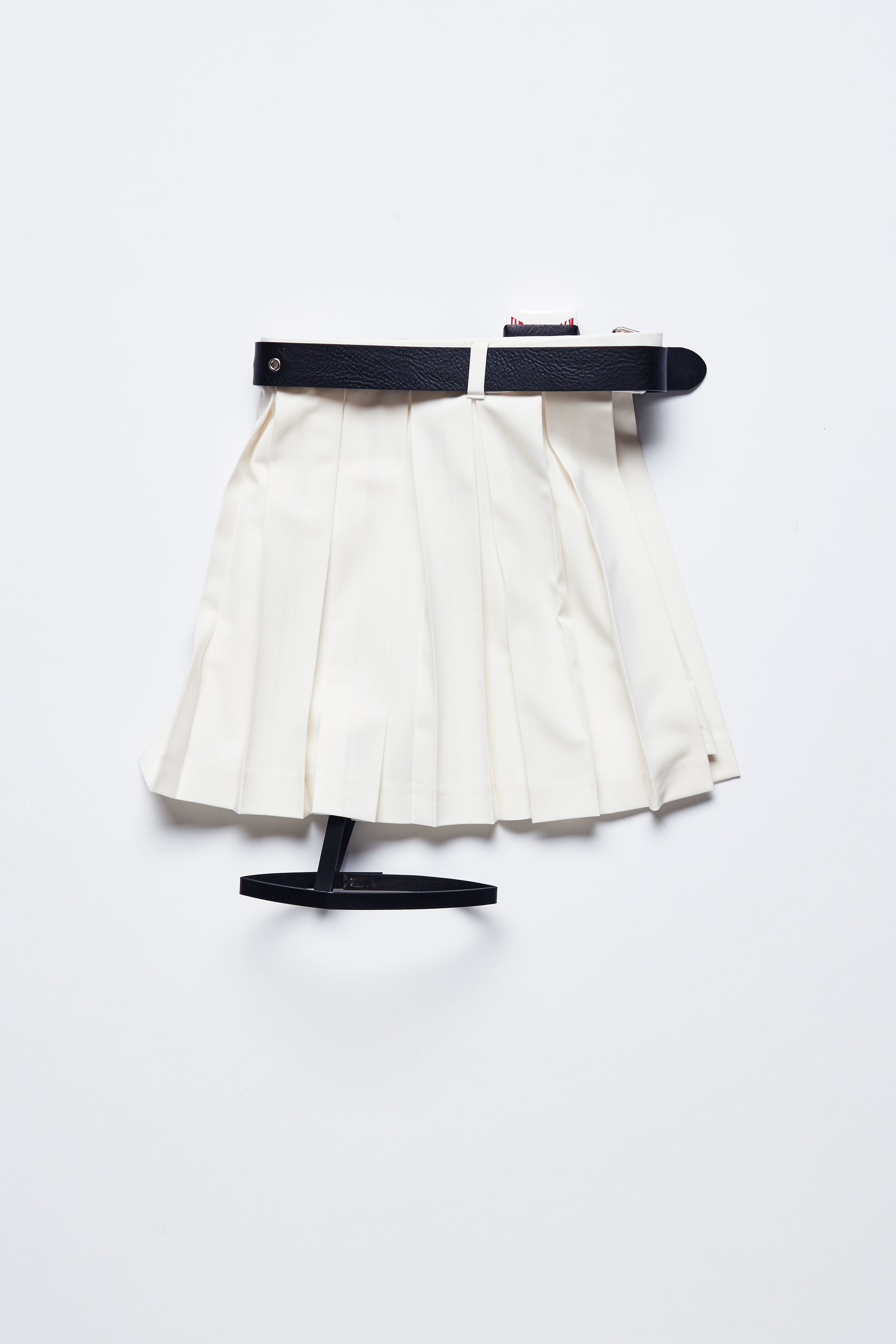 Dark Grey Pleated Skirt w Garter Belt  017 Shop