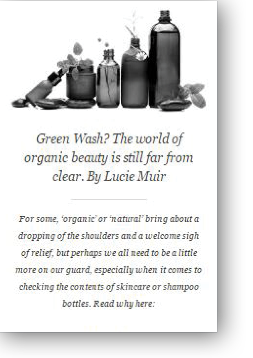 Lucie Muir writes for Hudson Walker on Eco Beauty