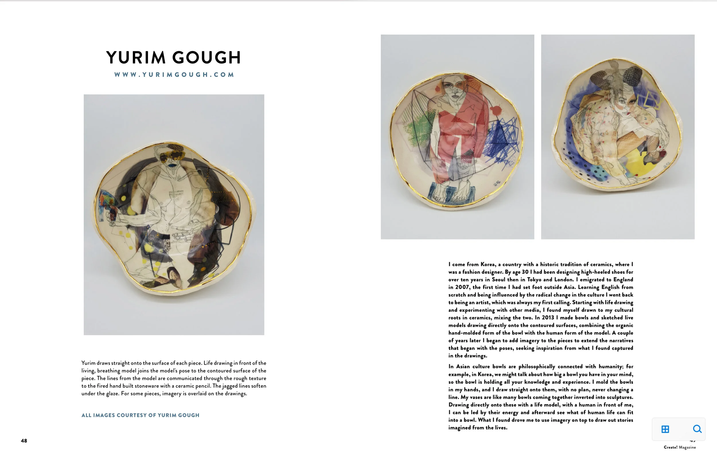 Selected and Published  ‘CREATE MAGAZINE ‘ Issue 15 