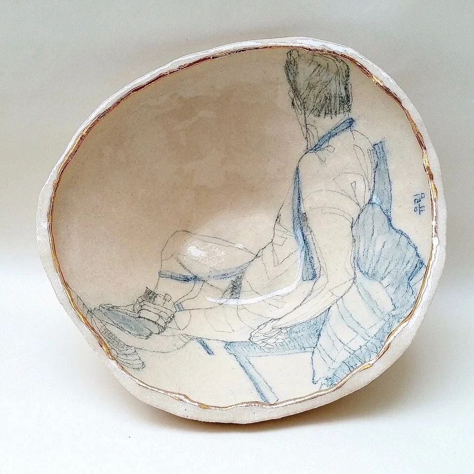 Since I started selling my artworks in 2014. 
Those early works were simply studying life-drawing on ceramics created in 2014, 2015.
 
They are all gone now.
Gone to great people who purely connected in a spiritual way with me forever. 

Thanks all w