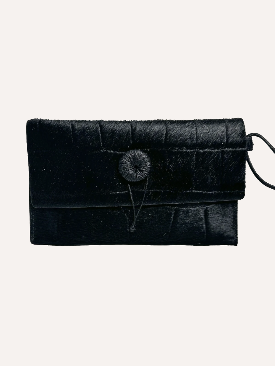 POCKET POUCH | Black pony-hair