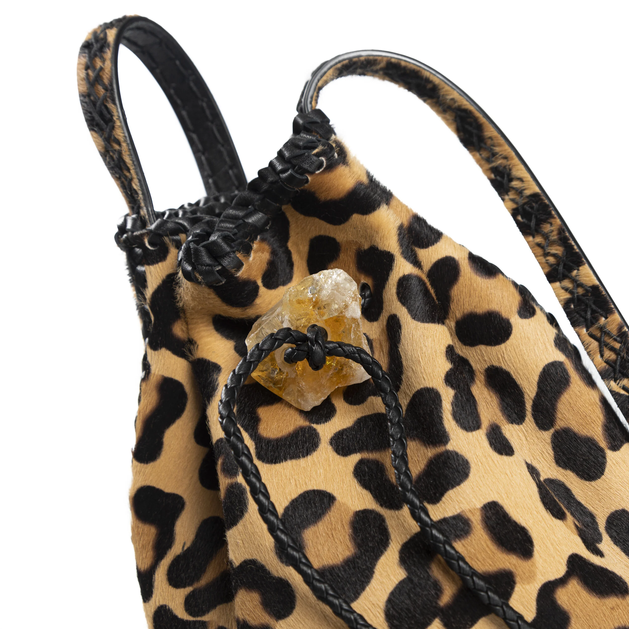 leopard print leather bag