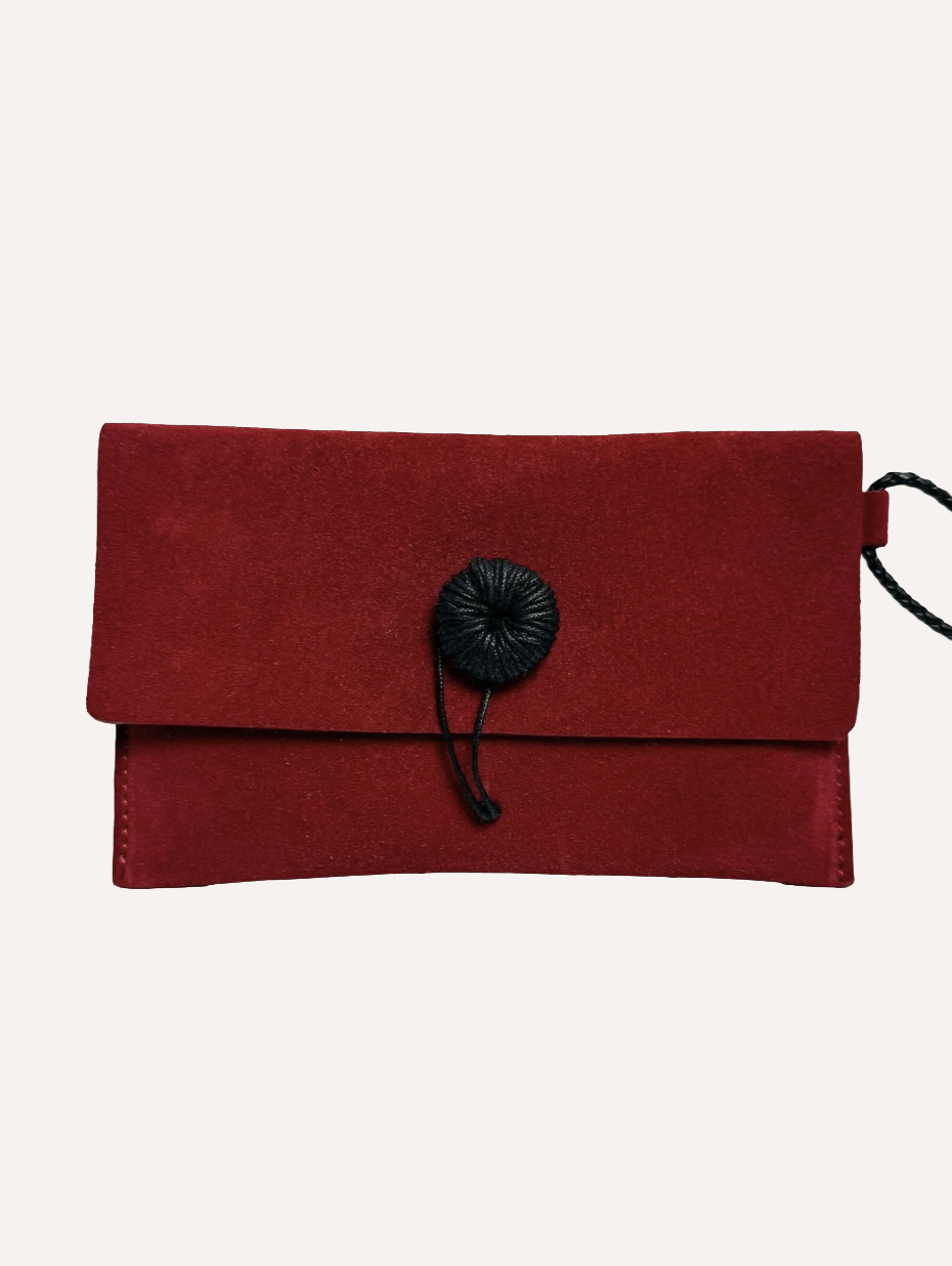 POCKET POUCH | Red suede