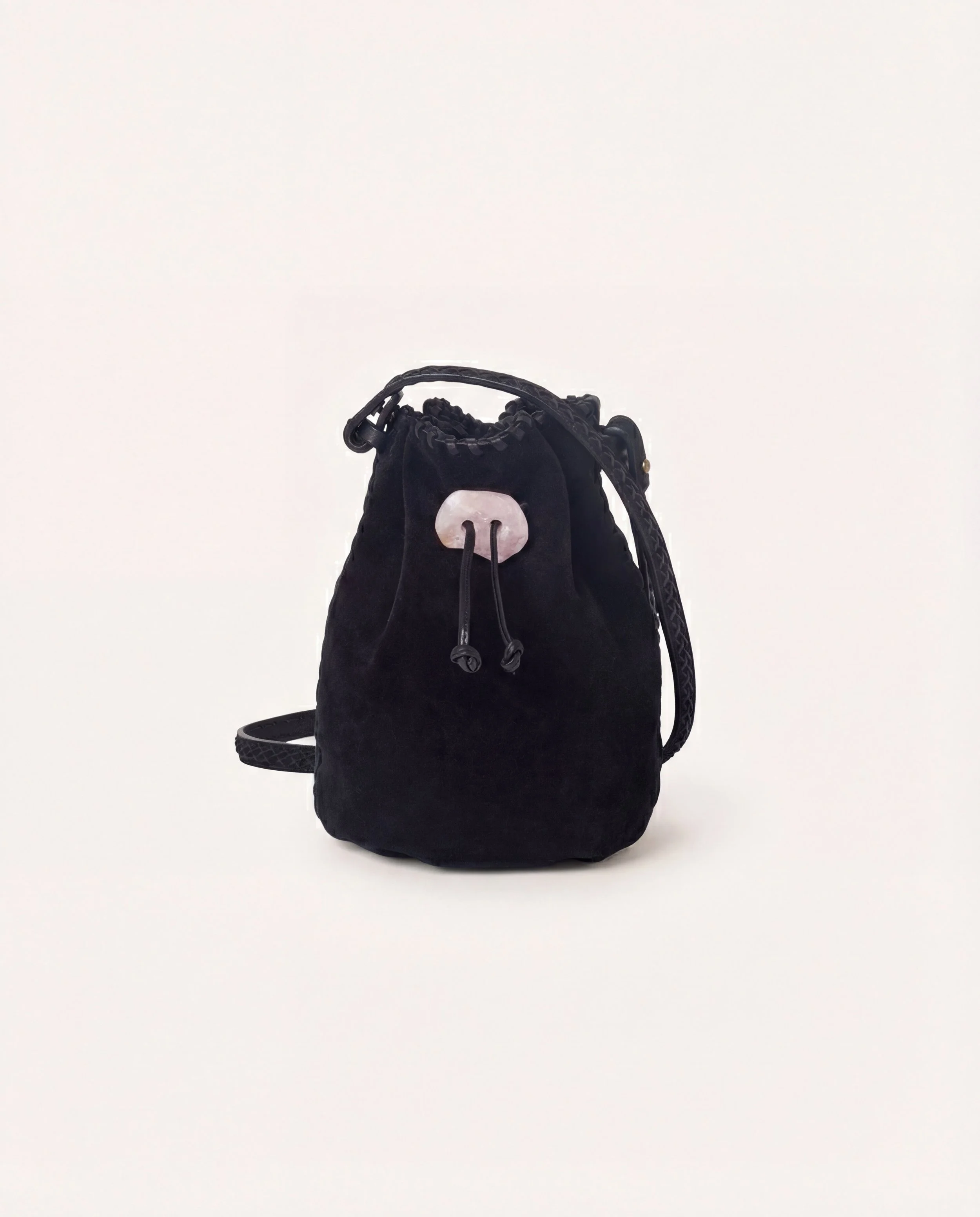 Nirmala Bucket | Black suede