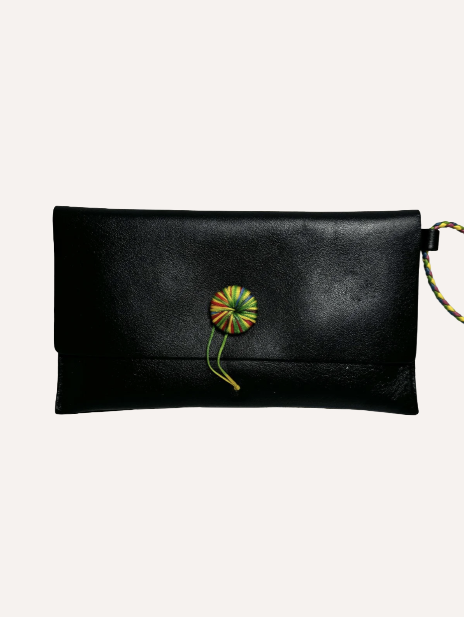 POCKET POUCH | Black calf leather