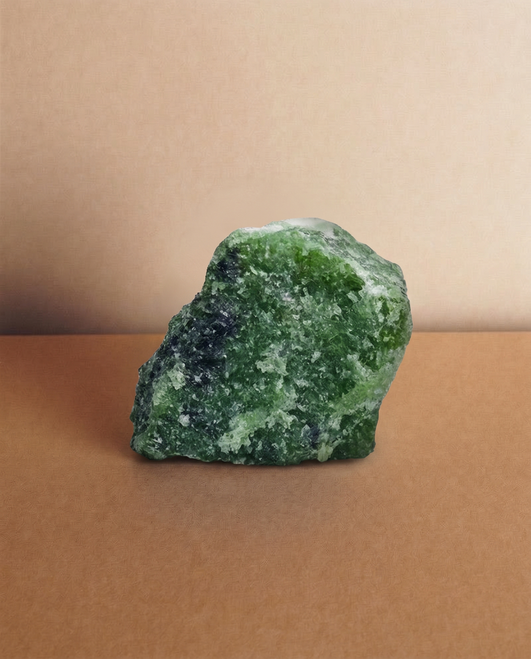 Zoisite.
Irregular and textured, expressing transformation and movement.
A living stone, where color emerges in a spontaneous way.