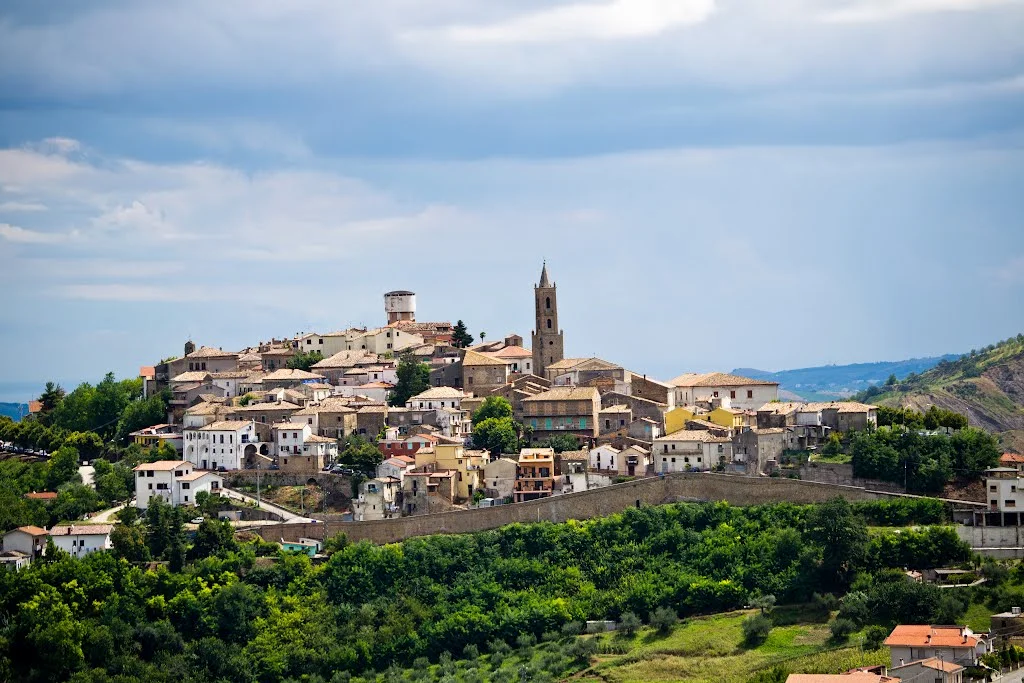 The medieval town of cellino attanasio , just 3km away from the farmhouse