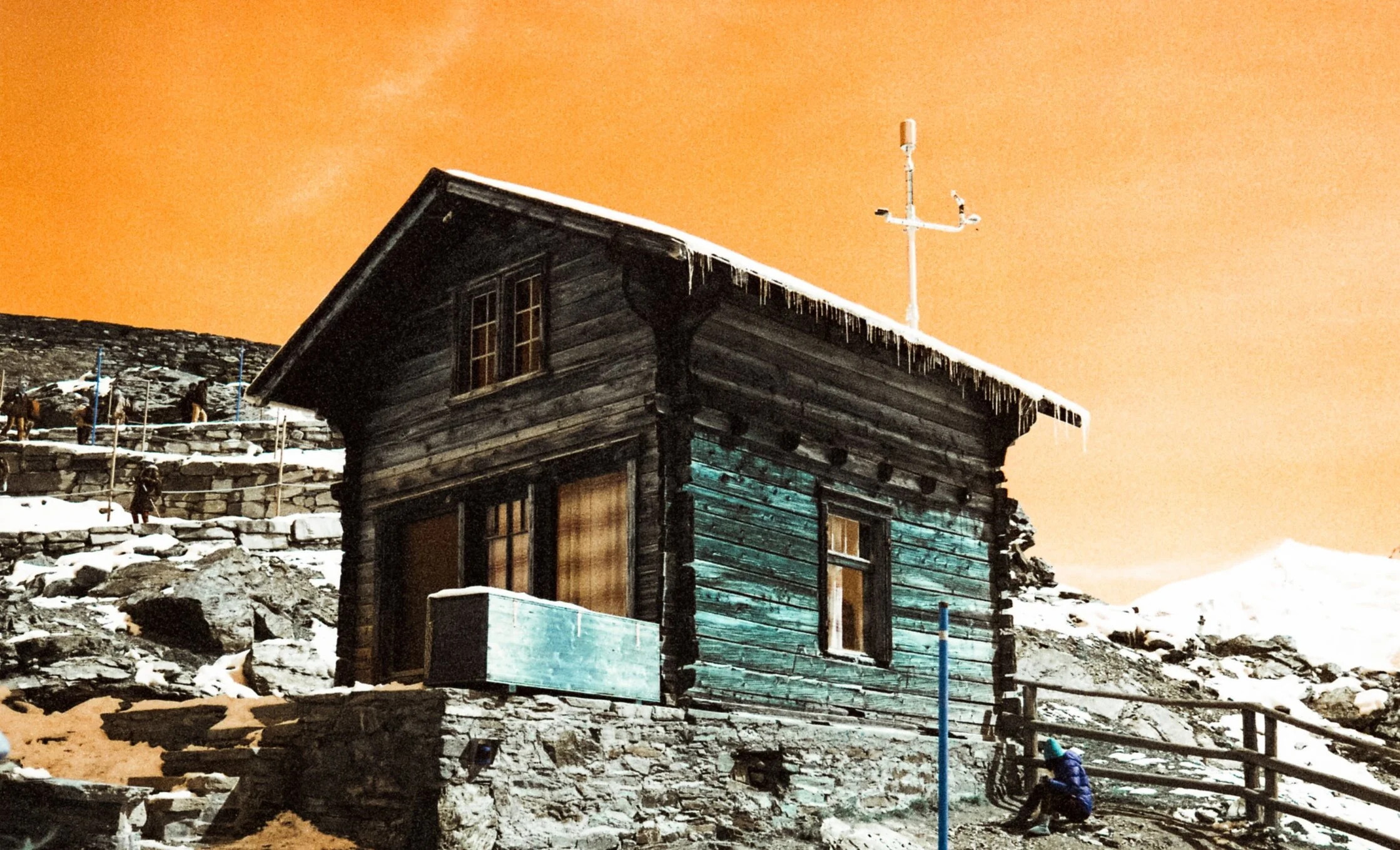 Cabin at the Gornergrat Observatory one of the view shots taken here that did not need selfie sticks removed post! Leica M6 and 35mm 1.4 lens.