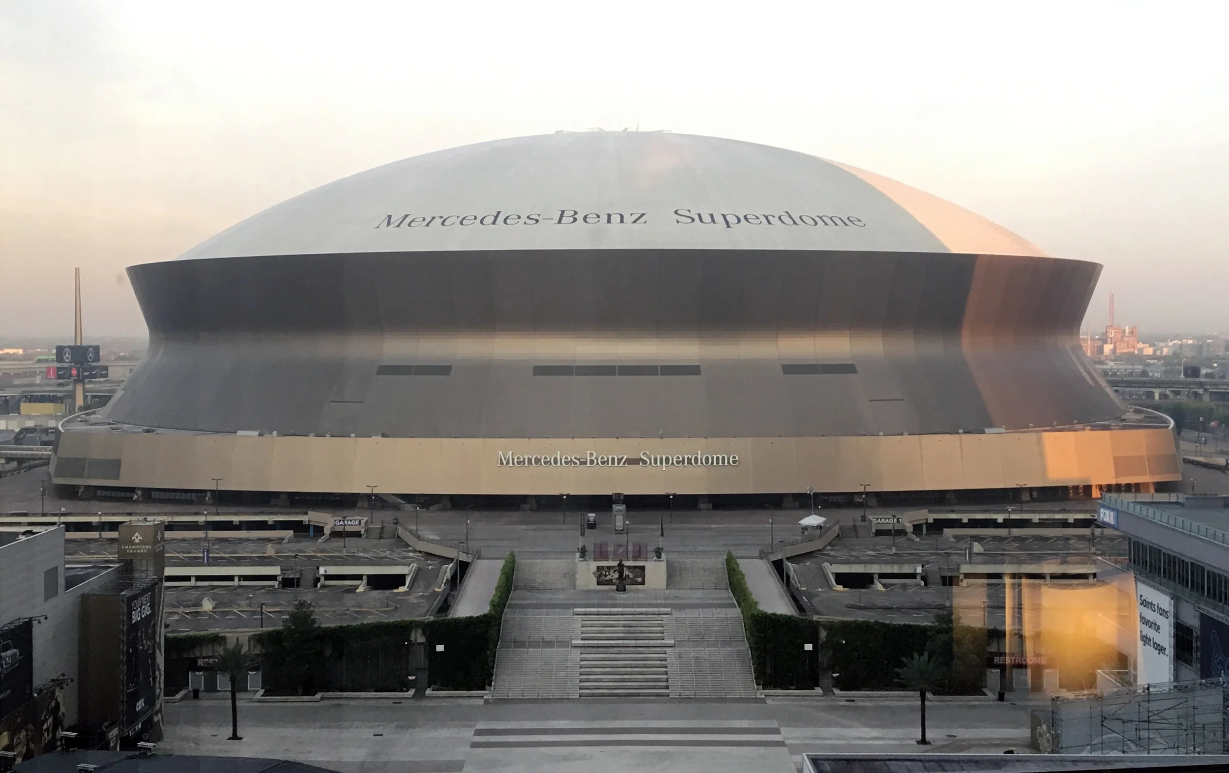 Chris attended ENDO 2019 and chaired a session entitled “Normal Spermatogenesis is Critical for Reproductive Function” with 3 amazing speakers: Kyle Orwig (Magee Womens Institute at the University of Pittsburgh), Brad Cairns (Huntsman Cancer Institute at the University of Utah), and Dorry Lamb (Weill-Cornell Medical College). This view of the Superdome was out of the hotel room window!