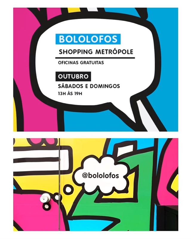 Oficinas Bololofos | Outubro &lt;3 Venha participar das oficinas que acontecer&atilde;o todos os finais de semana no Shopping Metr&oacute;pole - S&atilde;o Bernardo do Campo/SP

Confira a programa&ccedil;&atilde;o!

TODOS OS S&Aacute;BADOS DE OUTUBRO