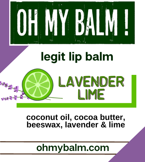 Lavender Lime All Natural Lip Balm with Cocoa Butter