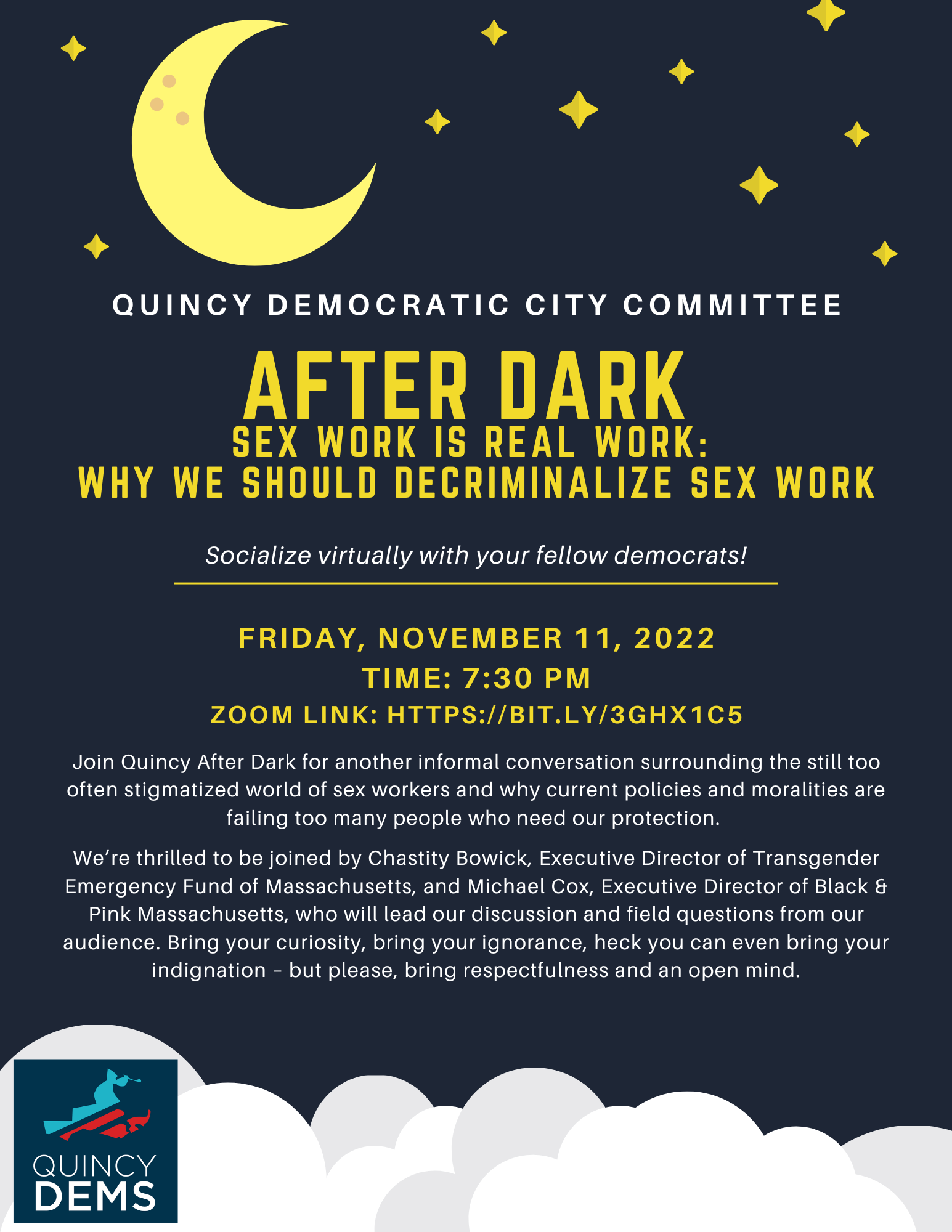 Quincy Dems After Dark Rescheduled Event